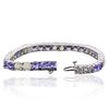 Image 3 : 14KT White Gold 10.50ctw Tanzanite and Diamond Bracelet