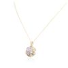 Image 3 : 10KT Two-Tone Gold 1.00ctw Diamond Pendant With Chain