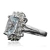 Image 2 : 14KT White Gold 3.96ct Aquamarine and Diamond Ring