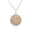 Image 2 : 14KT Two-Tone 4.74ctw Diamond Pendant With Chain