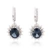 Image 1 : 14KT White Gold 11.56ctw Topaz and Diamond Earrings