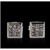 Image 1 : 14KT White Gold 0.69ctw Diamond Earrings