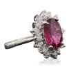 Image 2 : 14KT White Gold 2.42ct Tourmaline and Diamond Ring