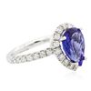 Image 2 : 14KT White Gold 2.57ct Tanzanite and Diamond Ring