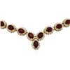 Image 2 : 14KT Yellow Gold 35.52ctw Ruby and Diamond Necklace