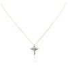 Image 1 : 10KT Yellow Gold 0.50ctw Diamond Cross Pendant With Chain