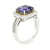 Image 3 : 14KT White Gold 3.06ct Tanzanite and Diamond Ring