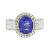 Image 1 : 14KT White Gold 1.93ct Tanzanite and Diamond Ring