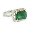 Image 2 : 14KT Two-Tone Gold 2.77ct Emerald and Diamond Ring