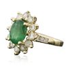 Image 2 : 14KT Yellow Gold 2.79ct Emerald and Diamond Ring