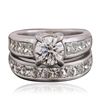 Image 1 : Platinum 3.93ctw Diamond Wedding Set