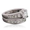 Image 2 : Platinum 3.93ctw Diamond Wedding Set