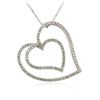 Image 2 : 14KT White Gold 0.86ctw Diamond Pendant With Chain
