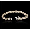 Image 3 : 14KT Yellow Gold 2.23ctw Diamond Tennis Bracelet