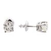 Image 2 : 14KT White Gold 1.00ctw Diamond Solitaire Earrings
