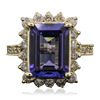 Image 1 : 14KT Yellow Gold 5.32ct Tanzanite and Diamond Ring