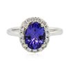 Image 1 : 14KT White Gold 2.25ct Tanzanite and Diamond Ring