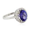 Image 2 : 14KT White Gold 2.25ct Tanzanite and Diamond Ring
