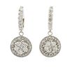 Image 1 : 14KT White Gold 3.26ctw Diamond Earrings