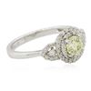 Image 2 : 14KT White Gold GIA Certified 0.88ctw Diamond Ring