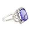 Image 2 : 14KT White Gold 3.24ct Tanzanite and Diamond Ring