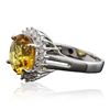 Image 2 : 14KT White Gold 4.03ct Citrine and Diamond Ring