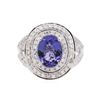 Image 1 : 14KT White Gold 2.46ct Tanzanite and Diamond Ring
