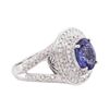 Image 2 : 14KT White Gold 2.46ct Tanzanite and Diamond Ring