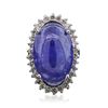 Image 1 : 14KT White Gold 24.30ct Tanzanite and Diamond Ring