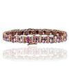 Image 3 : 14KT Rose Gold 19.11ctw Multi-Color Sapphire and Diamond Bracelet