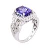 Image 3 : 14KT White Gold 4.23ct Tanzanite and Diamond Ring