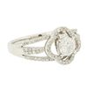 Image 2 : 14KT White Gold 0.97ctw Diamond Ring