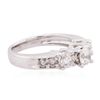 Image 2 : 14KT White Gold 1.20ctw Diamond Ring