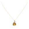 Image 1 : 10KT Yellow Gold 3.25ct Yellow Topaz and Diamond Pendant With Chain