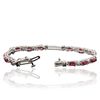 Image 3 : 14KT White Gold 3.82ctw Ruby and Diamond Bracelet