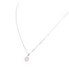 Image 3 : 14KT White Gold 0.94ctw Diamond Pendant With Chain