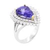 Image 3 : 14KT Two-Tone Gold 4.13ct Tanzanite and Diamond Ring