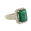 Image 2 : 14KT Two-Tone Gold 3.76ct Emerald and Diamond Ring