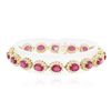 Image 1 : 14KT Yellow Gold 13.60ctw Ruby and Diamond Bracelet