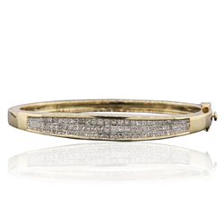 14KT Yellow Gold 3.25ctw Diamond Bangle