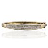 Image 1 : 14KT Yellow Gold 3.25ctw Diamond Bangle