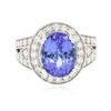 Image 1 : 14KT White Gold 5.94ct Tanzanite and Diamond Ring
