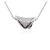 Image 2 : 14KT White Gold 2.56ctw Diamond Pendant With Chain
