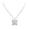 Image 1 : 18KT White Gold 3.41ct Aquamarine and Diamond Necklace