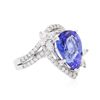 Image 2 : 18KT White Gold 6.97ct Tanzanite and Diamond Ring