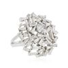 Image 2 : 18KT White Gold 3.58ctw Diamond Ring