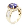 Image 3 : 14KT Yellow Gold 2.34ct Tanzanite and Diamond Ring