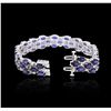 Image 3 : 14KT White Gold 26.52ctw Sapphire and Diamond Bracelet