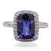 Image 1 : 14KT White Gold 3.45ct Tanzanite and Diamond Ring