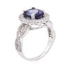 Image 3 : 14KT White Gold 3.21ct Tanzanite and Diamond Ring